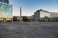 Saint Josse, Brussels Capital Region, Belgium - The congres column and esplanade with business office in the background