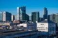 Saint Josse, Brussels Capital Region, Belgium - High angle view over Little Manhattan, de financial and business district with a Royalty Free Stock Photo