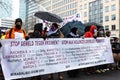 Saint-Josse, Brussels Capital Region, Belgium - Protesters for woman rights against violence and gender equality