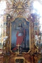 Saint Jude the Apostle altar in Cistercian Abbey of Bronbach, Germany Royalty Free Stock Photo