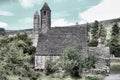 Saint Kevin church in Glendalough Royalty Free Stock Photo