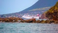 Federation of Saint Kitts and Nevis - May 13, 2016: The Carnival Cruise Ship Fascination at dock Royalty Free Stock Photo