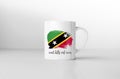 Saint Kitts and Nevis flag on white coffee mug.