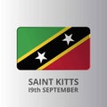 Saint Kitts 19th September Independence Day lettering