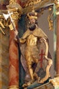 St Ladislaus of Hungary, statue on the main altar in the Church of the Three Kings in Komin, Croatia