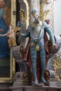 Saint Ladislaus, statue on the altar of the Holy Three Kings in the Church of the Assumption in Klostar Ivanic, Croatia