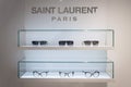 Saint Laurent glasses on display at Mido 2014 in Milan, Italy