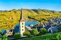 Saint Lawrence Church at the Moselle Bow - Bremm, Germany Royalty Free Stock Photo