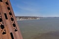 Saint Lawrence river viewed from the Quebec bridge. Royalty Free Stock Photo