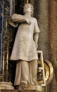 Saint Lawrence of Rome statue on the main altar in the Saint John the Baptist church in Zagreb, Croatia Royalty Free Stock Photo