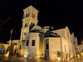 Saint Lazarus Church in Larnaca at night, Cyprus Royalty Free Stock Photo