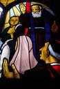 Saint Leopold Mandic,stained glass Royalty Free Stock Photo