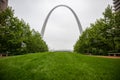 Saint Louis arch, Missouri, USA, cloudy spring day Royalty Free Stock Photo