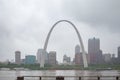 Saint Louis arch, Missouri, USA, cloudy spring day Royalty Free Stock Photo