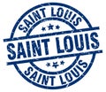 Saint Louis blue round stamp