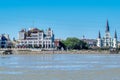 Saint Louis Cathedral and New Orleans skyline on a sunny day, Louisiana Royalty Free Stock Photo