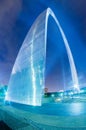 Saint louis gateway arch and downtown skyline Royalty Free Stock Photo