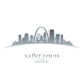 Saint Louis Missouri City Silhouette White Background