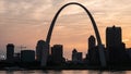 Saint Louis skyline at sunset - ST. LOUIS, USA - JUNE 19, 2019