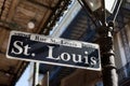 Saint Louis Street Sign New Orleans Royalty Free Stock Photo