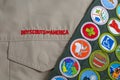 Boy Scout uniform and sash