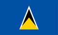 Saint Lucia Flag Design Vector