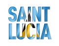 Saint Lucia flag text font