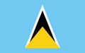 Saint Lucia flag vector graphic. Rectangle Saint Lucian flag illustration. Saint Lucia country flag is a symbol of freedom,