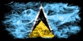 Saint Lucia smoke flag on a black background Royalty Free Stock Photo