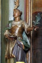 Saint Lucia, statue on the altar of St. Barbara in the church of St. Anne in Sveta Jana, Croatia