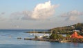 Saint Lucia tropical island - Castries harbor and airport Royalty Free Stock Photo