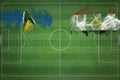 Saint Lucia vs Egypt Soccer Match, national colors, national flags, soccer field, football game, Copy space