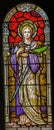 Saint Lucy Stained Glass Saint Mary Basilica Phoenix Arizona Royalty Free Stock Photo