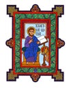 Saint Luke Icon Celtic Illuminated Manuscript
