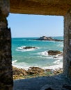 Saint Malo Brittany France. Framed view of the Fort National