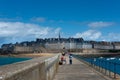 Saint Malo, Brittany, France, during high tide.