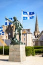 The statue of privateer Robert Surcouf in Saint-Malo, France