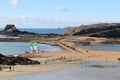 Seacost near the island of Grand-Be at low tide