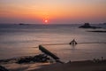 Saint-Malo natural swimming pool at sunset, brittany, France