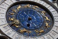St. Marco astrnomical clocks with zodiac, Venice Royalty Free Stock Photo