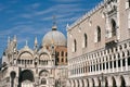Saint Mark Basilica and Doges Palace in Venice Royalty Free Stock Photo