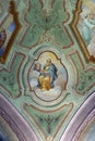 Saint Mark the Evangelist, fresco in the church of the Visitation of the Blessed Virgin Mary in Garesnica, Croatia Royalty Free Stock Photo