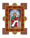 Saint Mark Icon Celtic Illuminated Manuscript