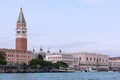 Saint Mark`s, the Doges Palace and the bell tower seen from the Canal Grande