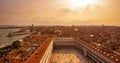 Saint Mark`s Square at sunset view, Venice, Italy Royalty Free Stock Photo