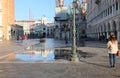 Saint Mark square with high tide in winter