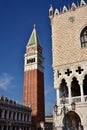 Saint Mark Square landmarks in Venice Royalty Free Stock Photo