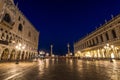 Saint Mark square by night, Venice, Italy, Europe Royalty Free Stock Photo
