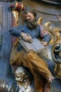 Saint Mark, statue on the pulpit in the church of Our Lady of Snow in Kutina, Croatia