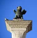 Saint Marks Winged Lion Venetian Symbol Column 12th Century Originally from Constantinople Venice Italy Royalty Free Stock Photo